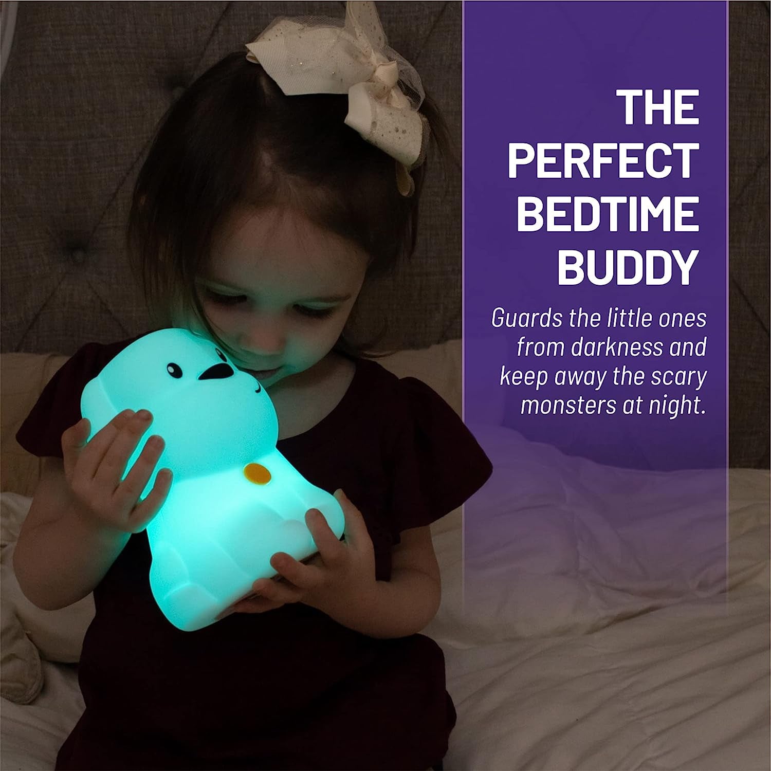 Remote Control Puppy Night Light for Children - Soft Soothing LED Nursery Lamp for Babies & Kids - Improve Sleep Quality with Adjustable Brightness & Timer