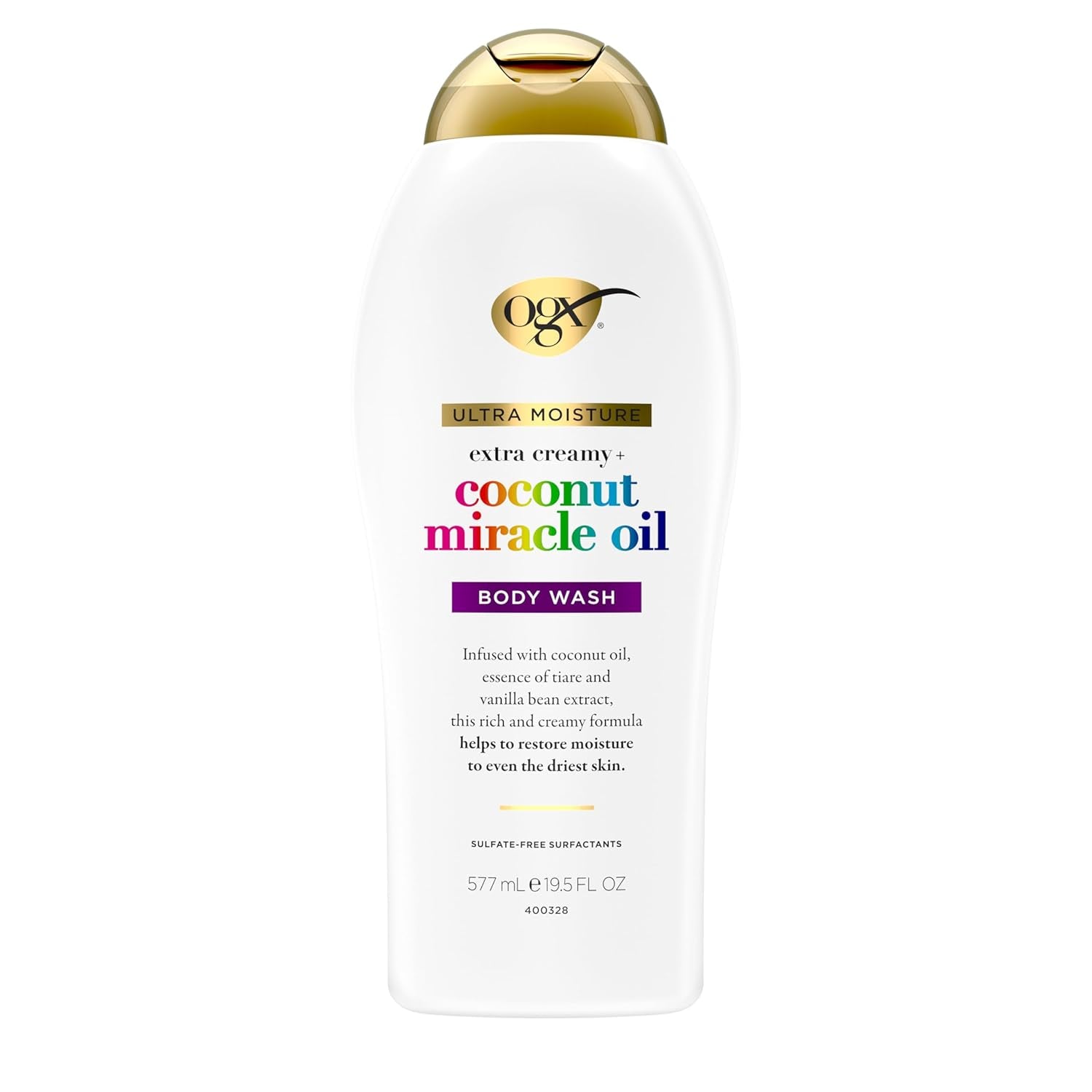 Extra Creamy + Coconut Miracle Oil Ultra Moisture Body Wash, 19.5 Fl Oz