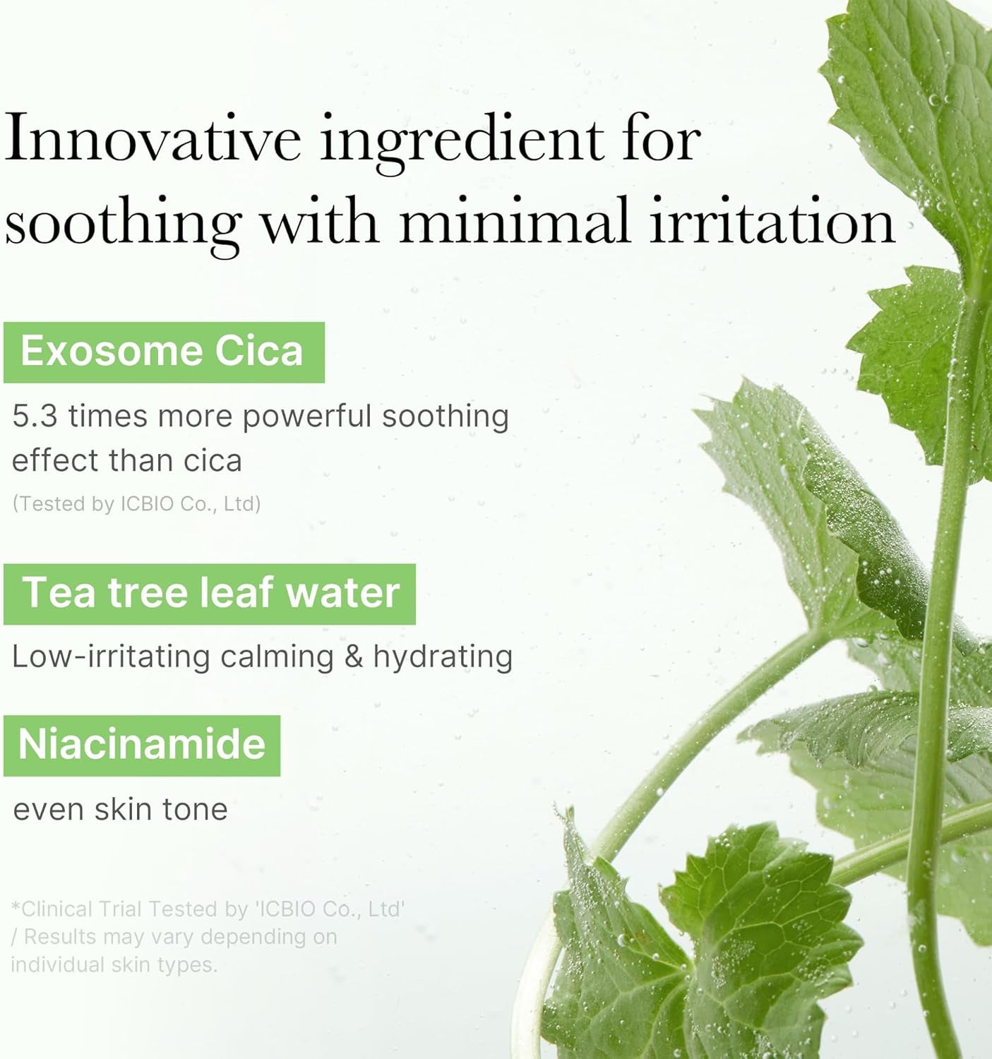 Exosome CICA Tea Tree Calming Toner Pads for Sensitive Skin with Centella Asiatica Help Reduce Redness & Breakouts. Low-Irritating & Hydrating Daily Care, Korean Skincare, Vegan (100 Pads)