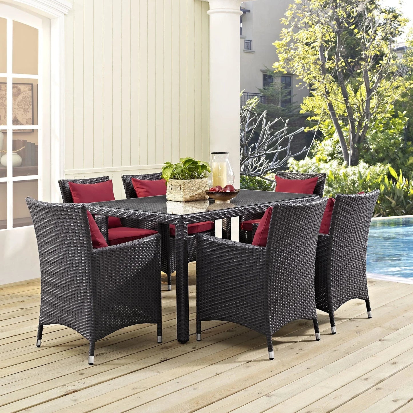 Convene 59" Outdoor Patio Dining Table in Espresso